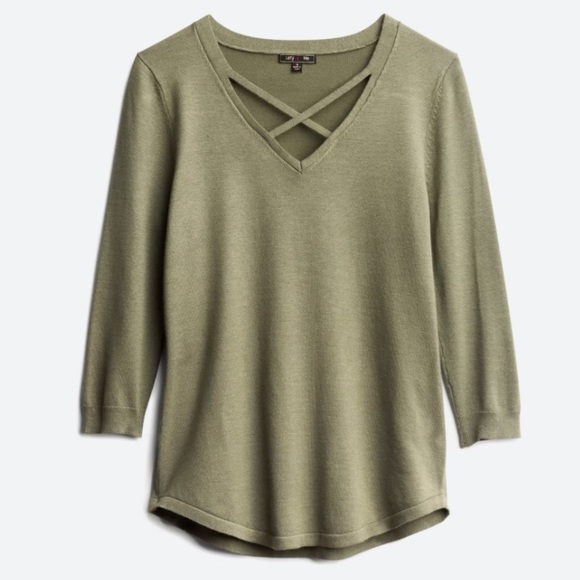 Lety & Me | Vita Cross Detail Pullover | XS | Olive - Picture 1 of 5